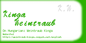 kinga weintraub business card